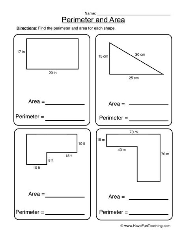 Area & Perimeter of Similar Figures Worksheet PDF – Perfect for Math Practice
