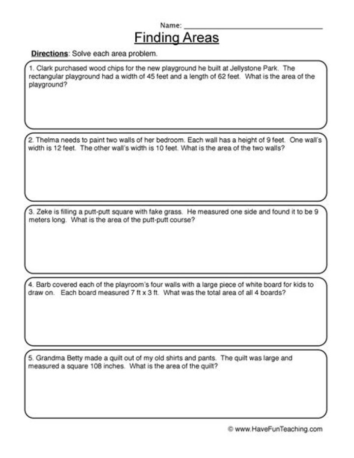Triangle Area Word Problems Worksheet PDF - Practice & Solve