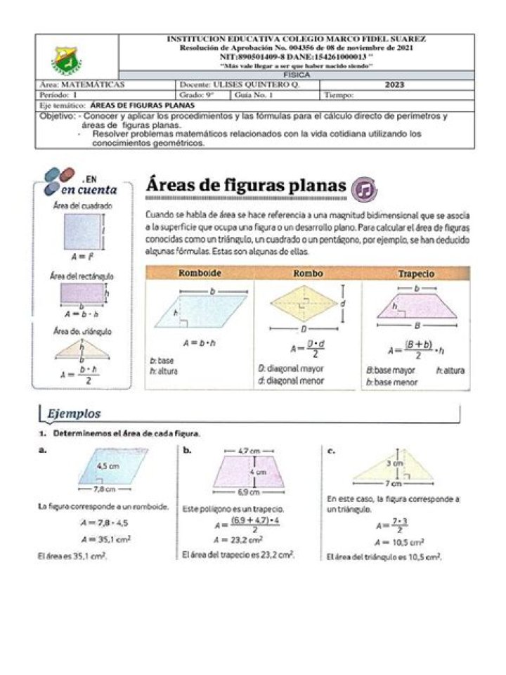 Áreas de Figuras Planas PDF: Guía Completa para Descargar y Usar