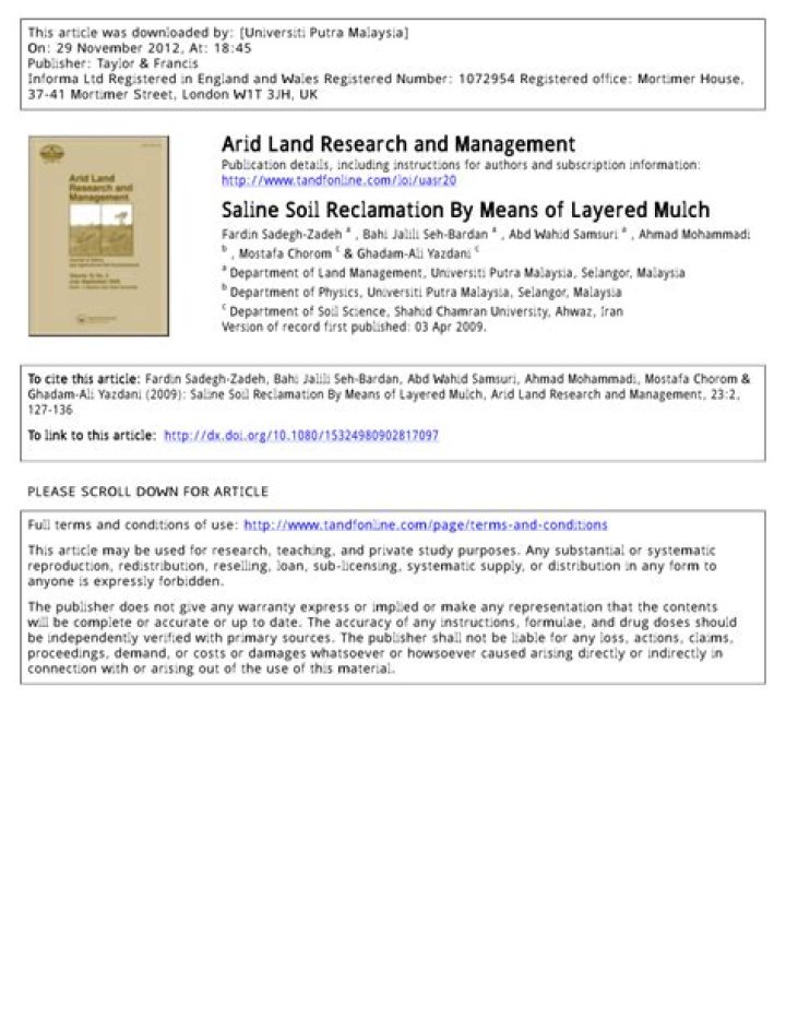 Arid Land Research and Management: Essential PDF Guide