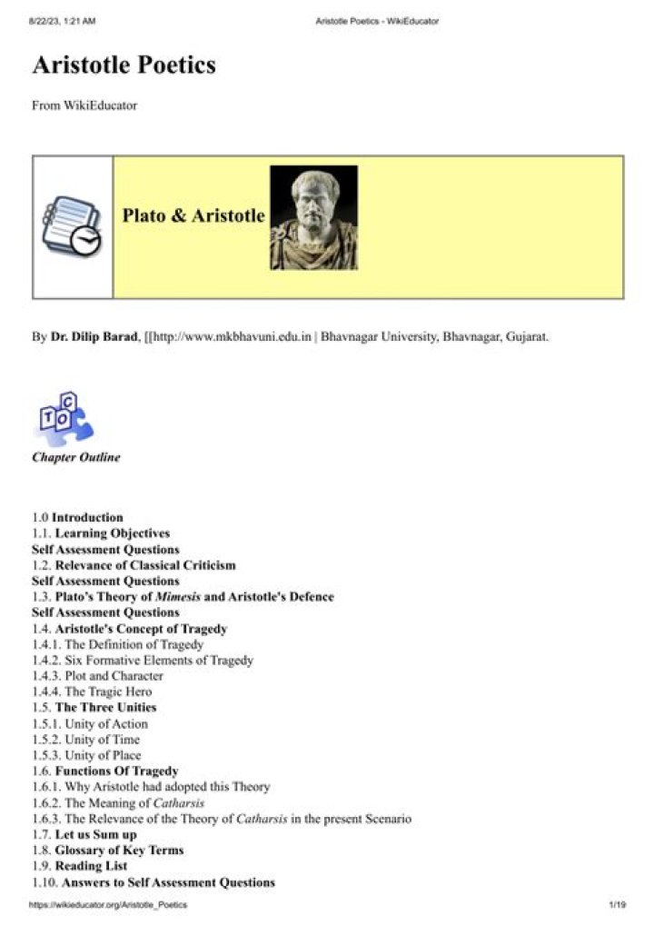 Aristotle Poetics: Key Questions & Answers PDF for Students