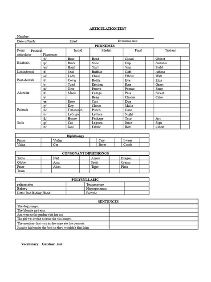 Arizona Articulation Test PDF: Free Download & Practice Guide