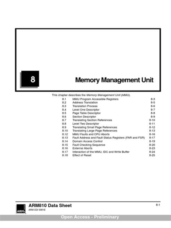 ARM Memory Management Unit PDF: Optimize Embedded System Performance
