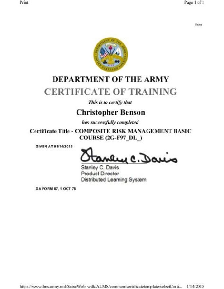 Army Composite Risk Management Certificate PDF: Official Training Guide