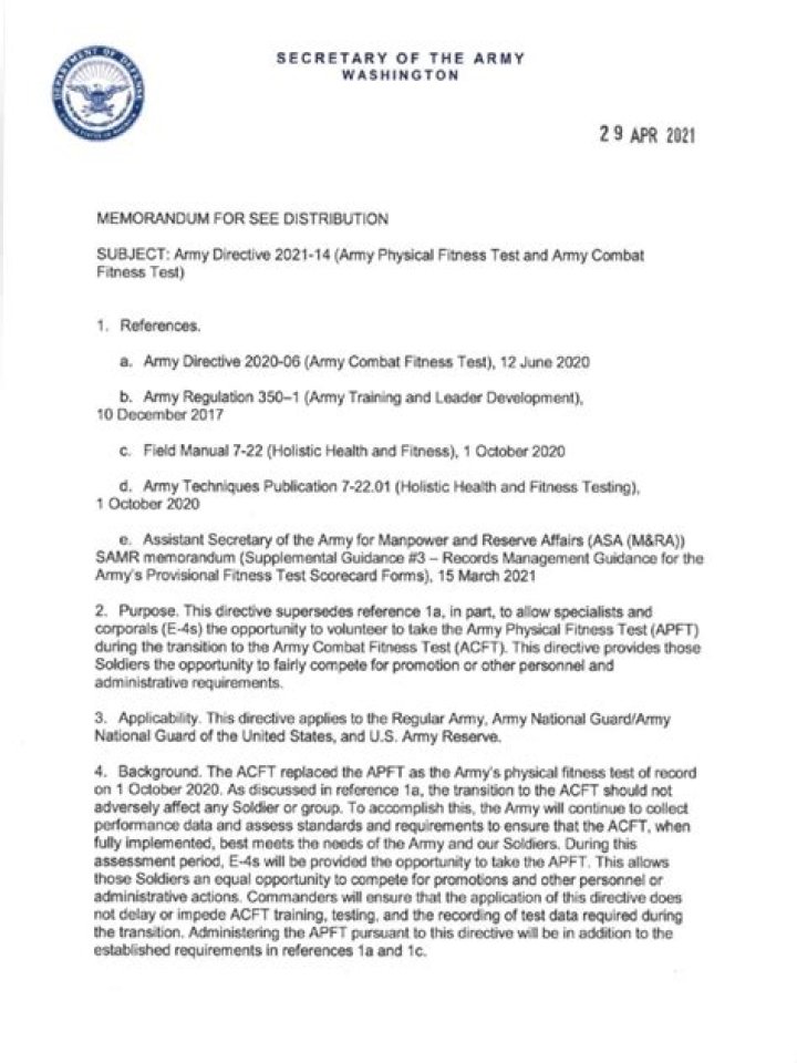 2025 June Army Fitness Test PDF – Official Directive & Training Guide