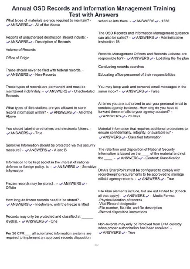 Army Records Management Training Answers PDF: Expert Guide