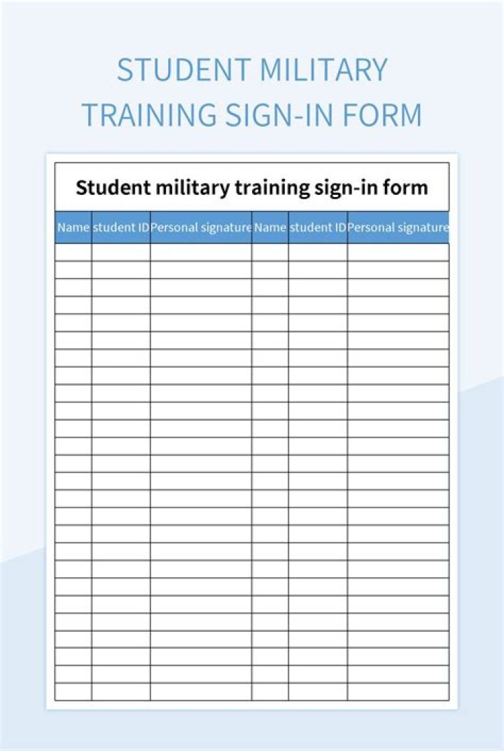 Official Army Sign In Sheet PDF for Secure Access