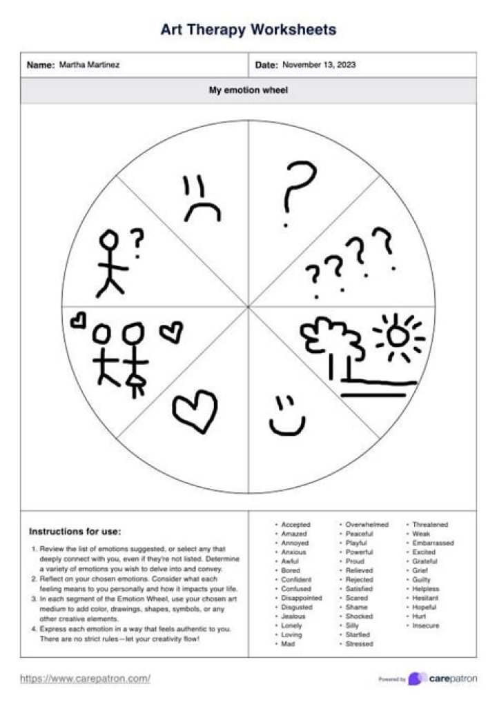 Art Therapy Worksheets PDF: Free Downloadable Activities for Mental Wellbeing