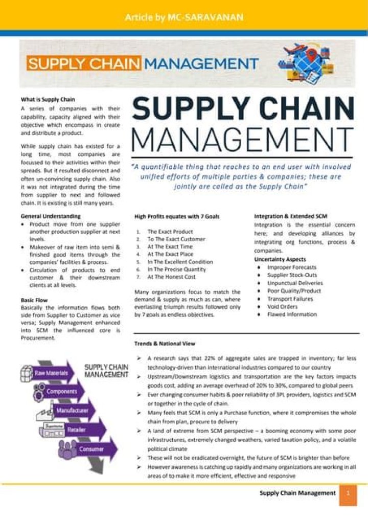 Comprehensive PDF Guide to Supply Chain Management