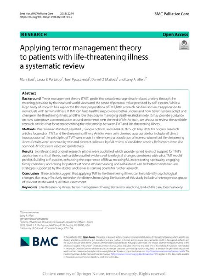 Terror Management Theory PDF: Comprehensive Analysis & Research