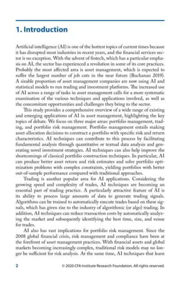 Artificial Intelligence in Asset Management: PDF Guide