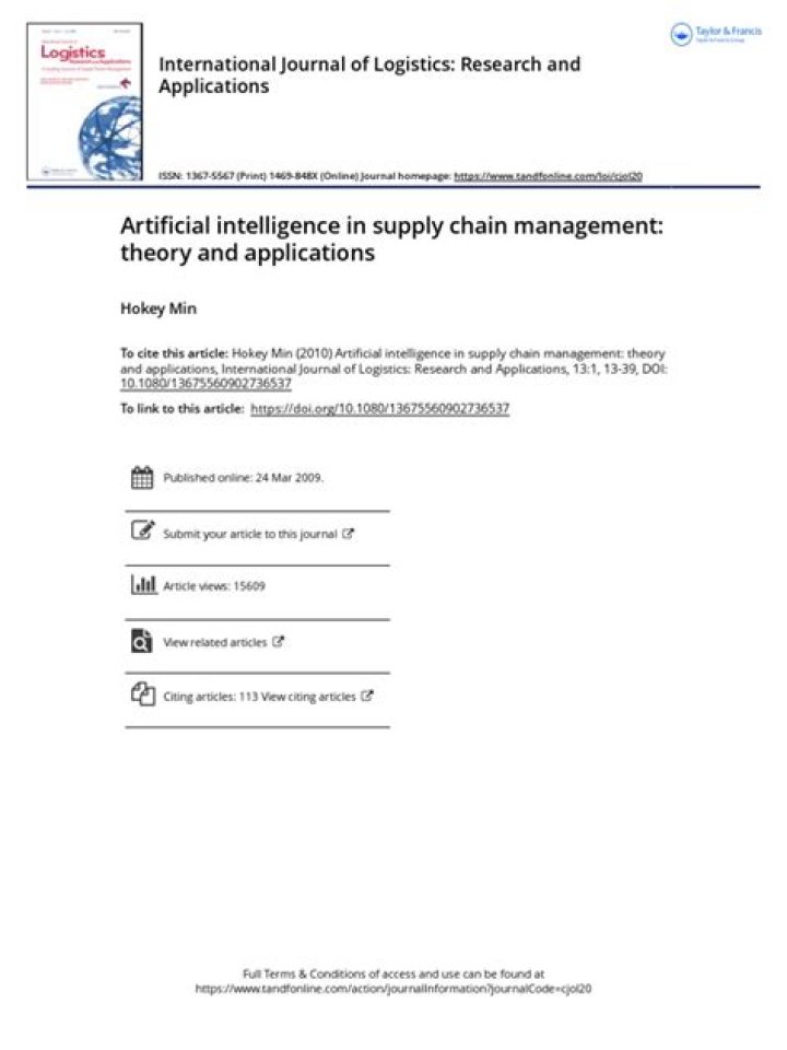 Artificial Intelligence in Supply Chain Management: Theory and Practical Applications