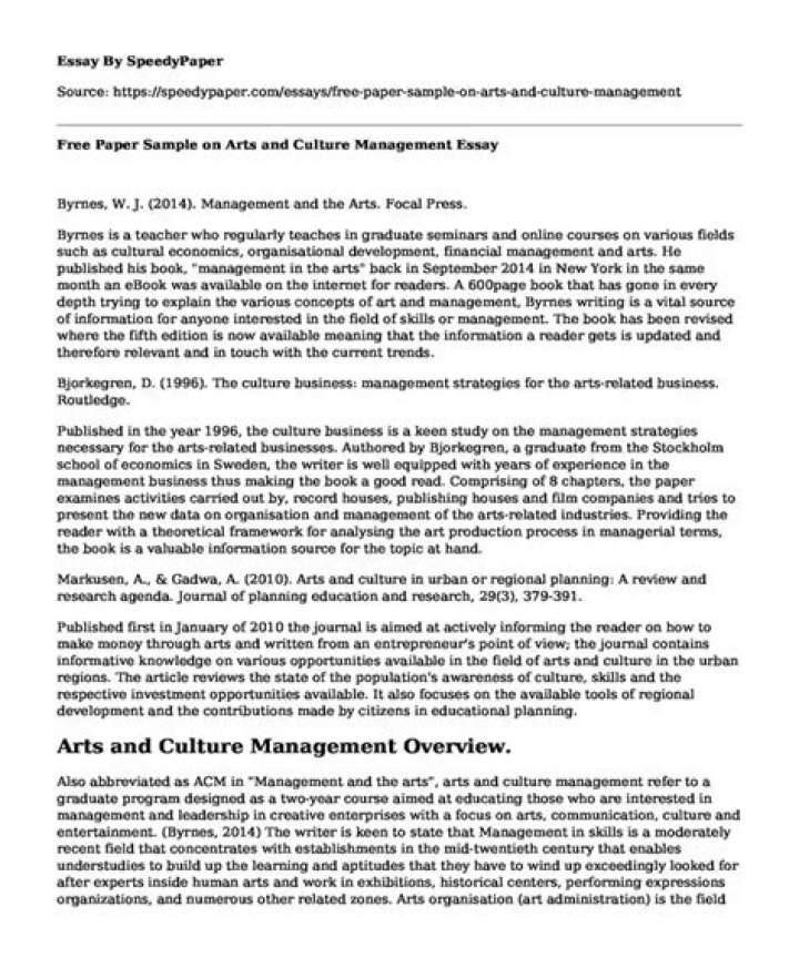 Arts and Culture Management PDF: Essential Strategies for Success