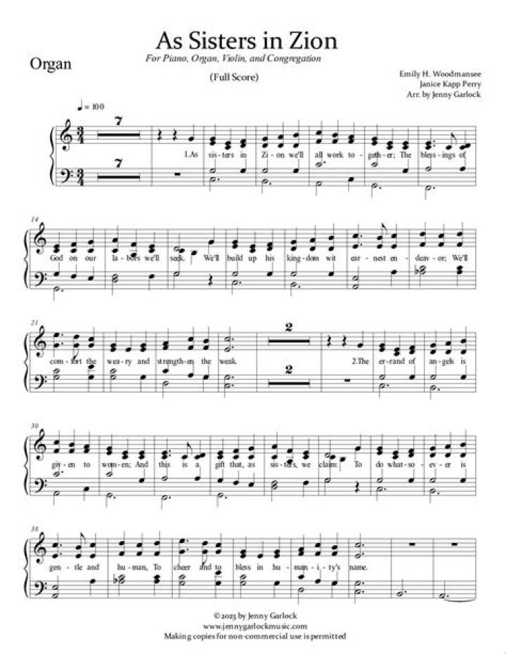 As Sisters in Zion’s Army: Helaman Sheet Music PDF