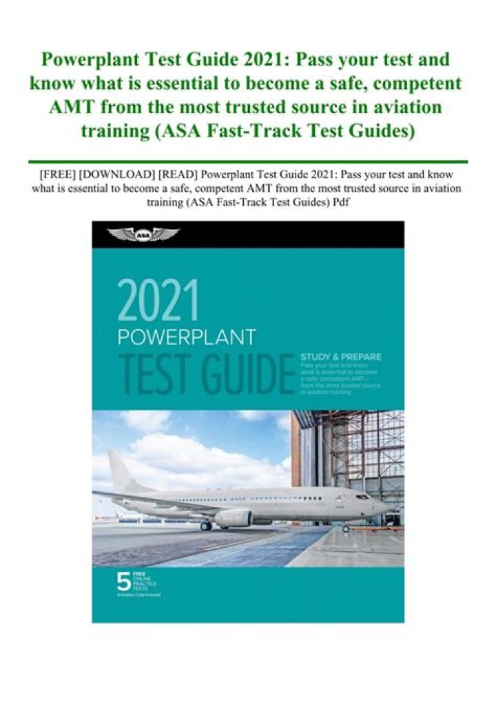 ASA Powerplant Test Guide PDF: Step-by-Step Troubleshooting & Maintenance