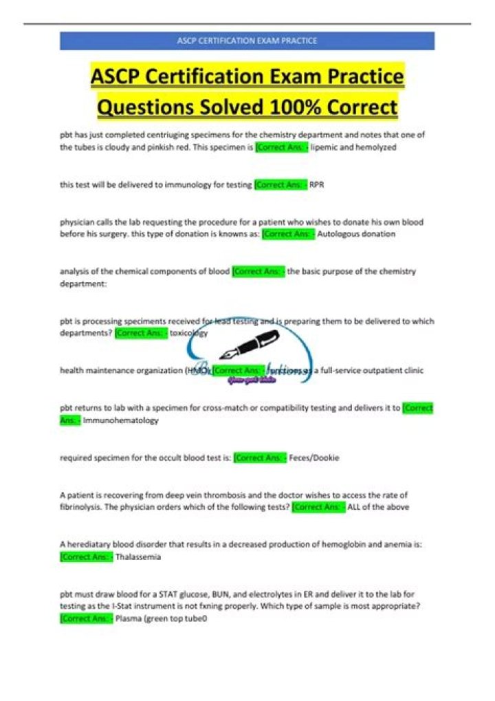 Ascp Exam Practice Questions PDF: Boost Your Prep with Realistic Sample Tests