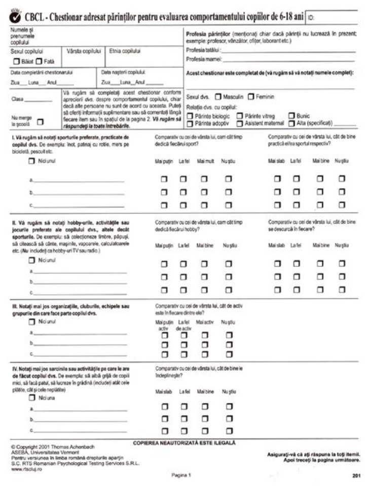 Aseba Test PDF: Official Trial Forms & Official Documentation