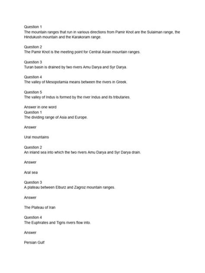 Asia Geography Worksheets PDF – Free Downloadable Learning Resources