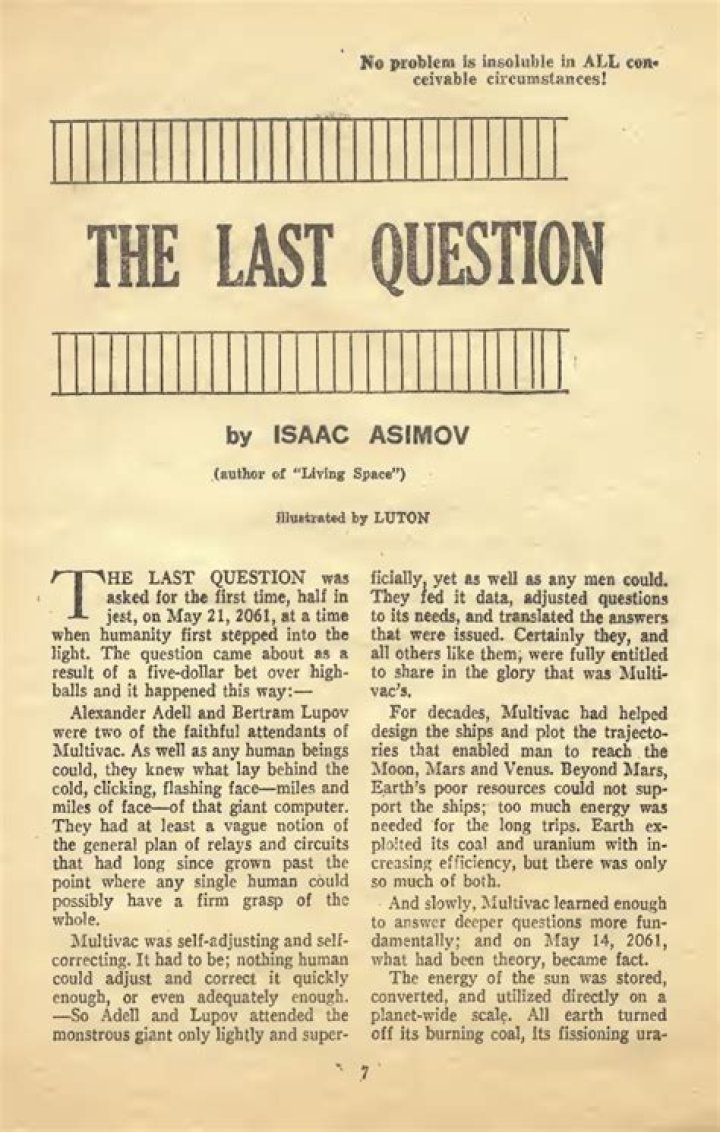 Asimov’s Last Question: The Final Query Explained in PDF