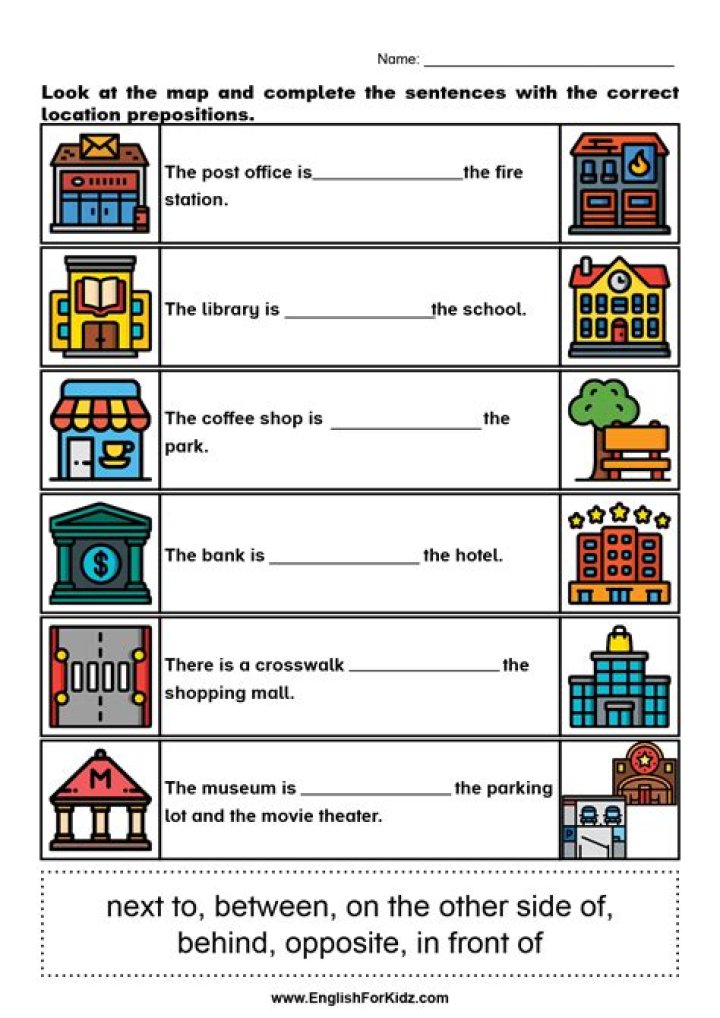 Asking and Giving Directions Exercises with Answers PDF