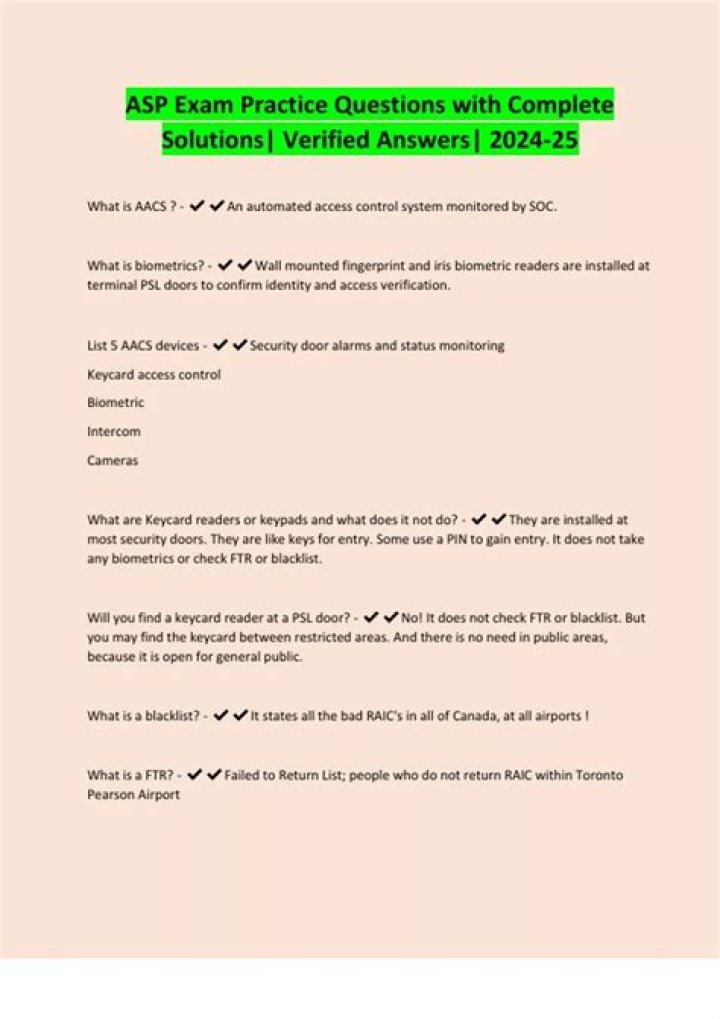 Asp Exam Questions and Answers PDF Free Download – Instant Prep