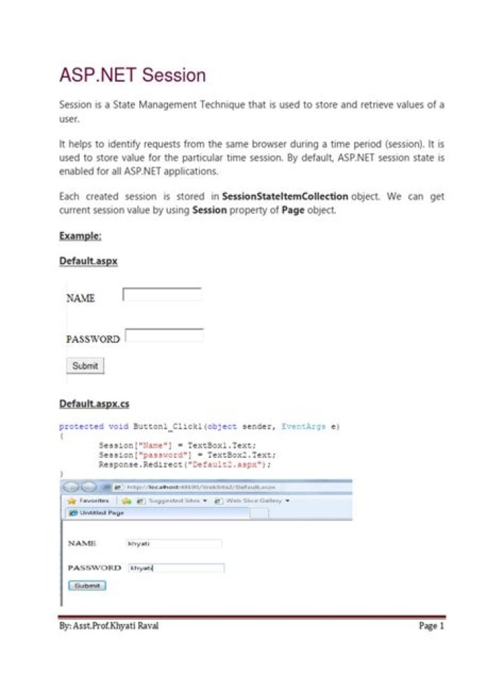 Mastering ASP.NET Session Management: Essential PDF Guide