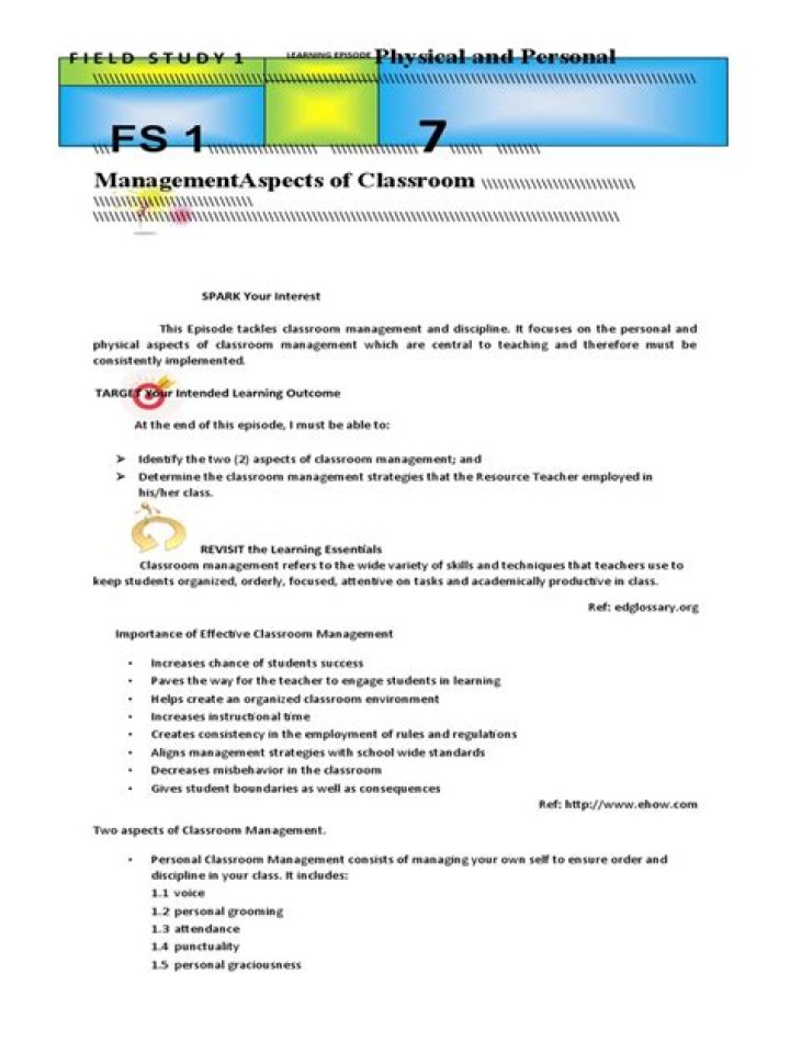Key Aspects of Classroom Management PDF for Effective Teaching