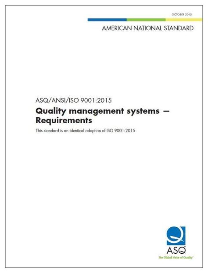 ASQ ANSI ISO 9001:2015 Quality Management Systems Requirements PDF Guide