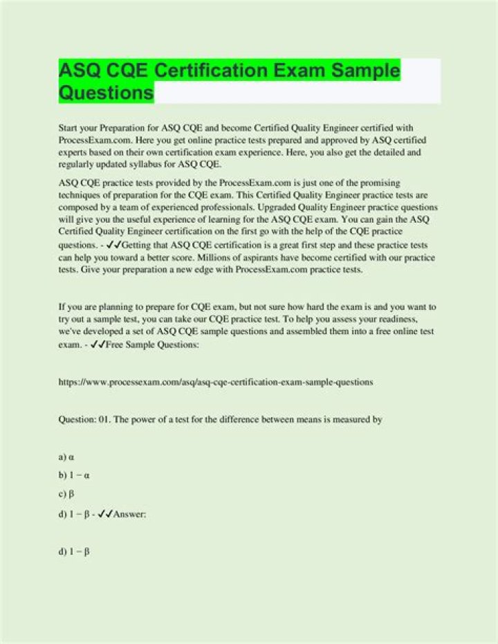ASQ CQE Question Bank PDF – Download Exam-Ready Practice Tests