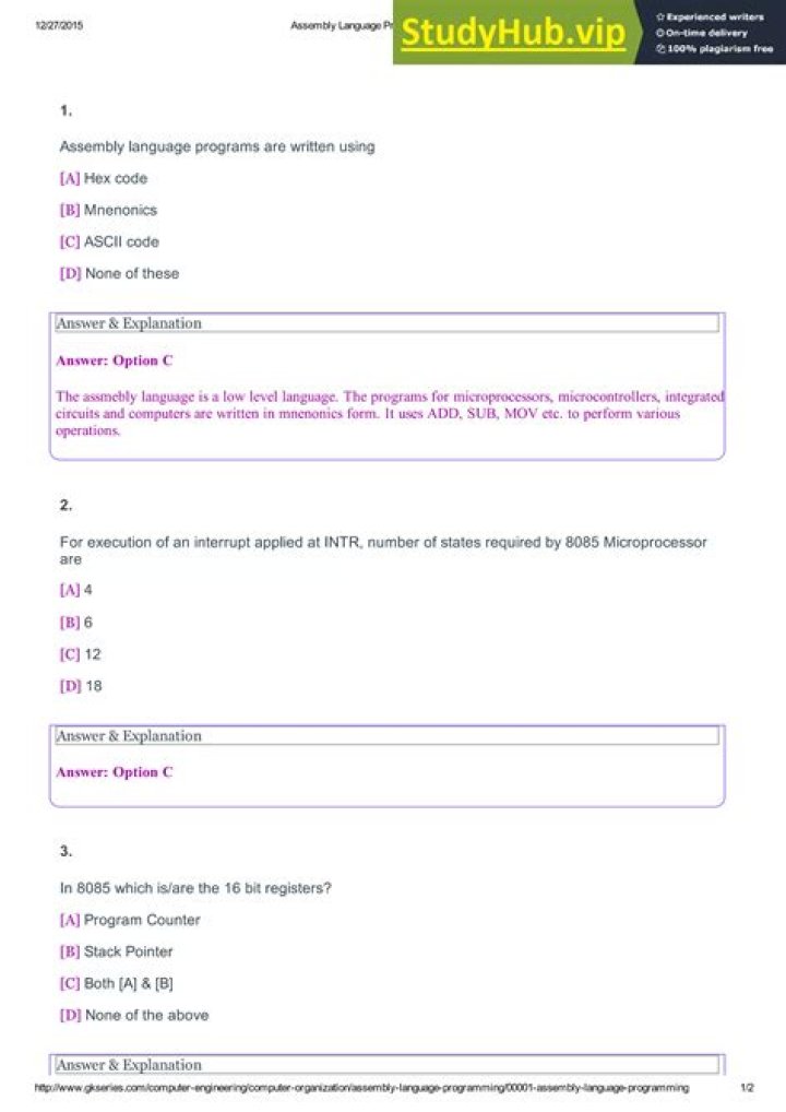 Master Assembly Language: Essential Questions & Answers PDF