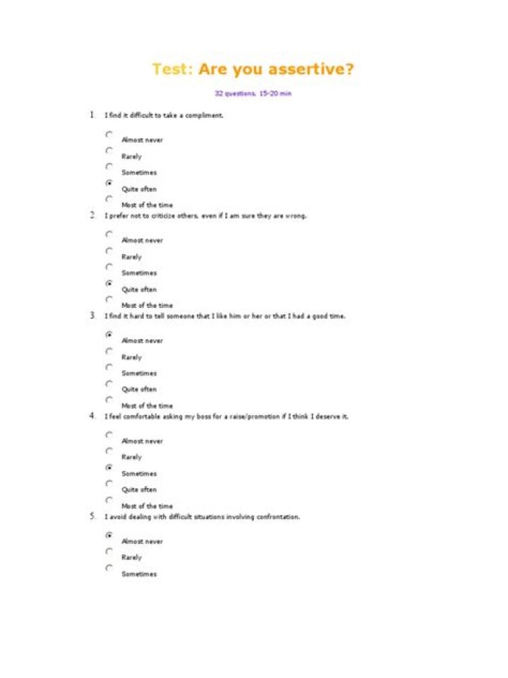 Assertiveness Test PDF: Measure Your Confidence & Communication Skills