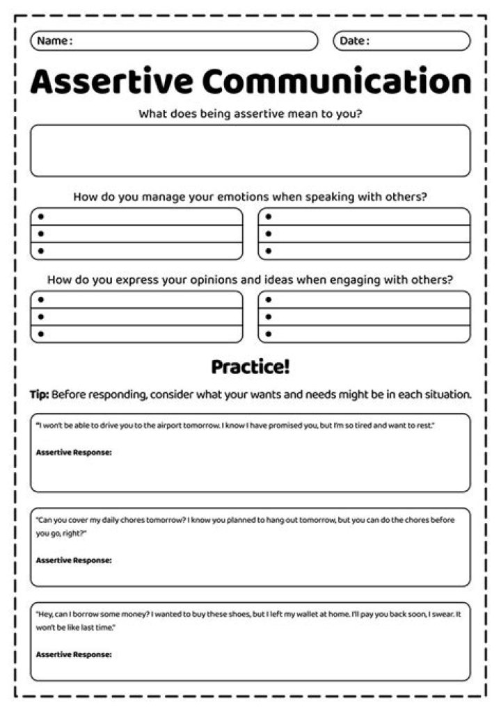 Assertiveness Worksheets PDF: Boost Your Confidence with Free Practice Tools