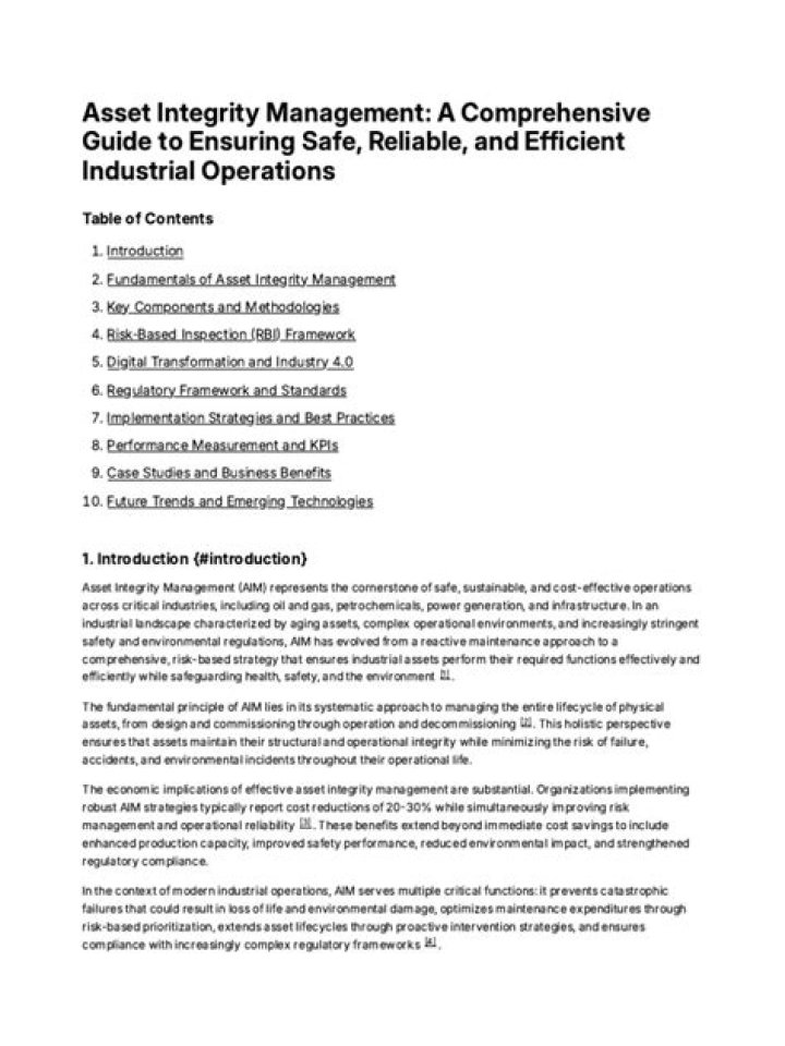 Asset Integrity Management Book PDF: Essential Guide for Safe Operations