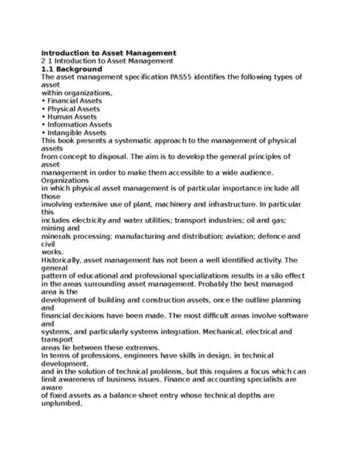 Asset Management Notes PDF: Essential Guidelines for Effective Tracking