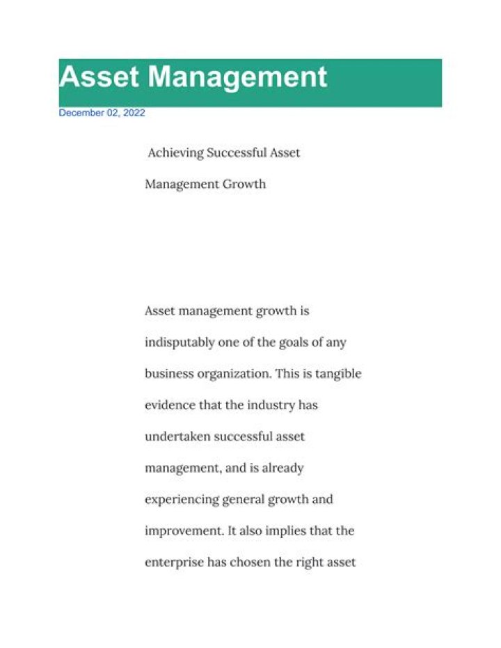 Expert Guide to Asset Management PDF: Best Practices & Strategies