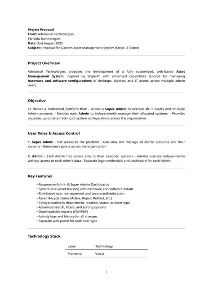 Asset Management Proposal PDF for Seamless Implementation