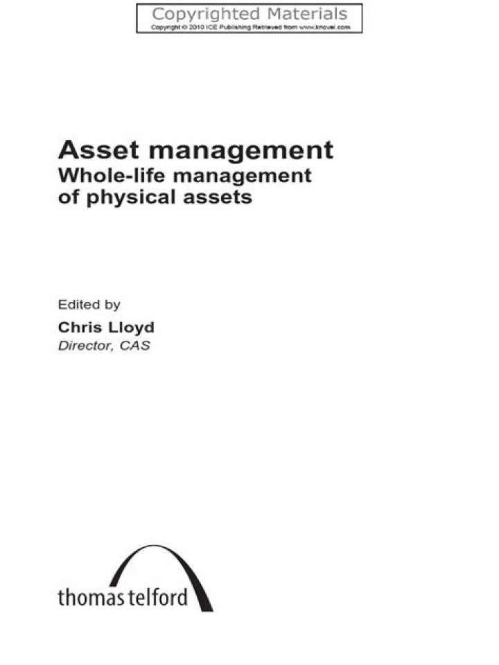 Asset Management & Whole Life Physical Asset Management PDF Guide