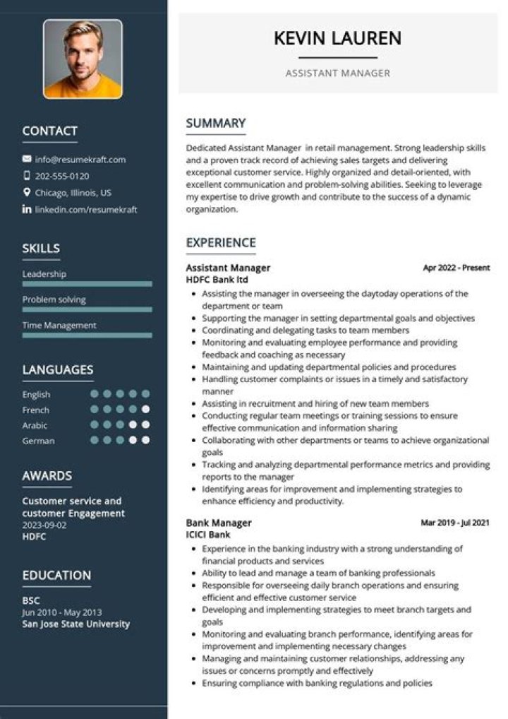 Assistant Manager CV Template PDF for Easy Hiring