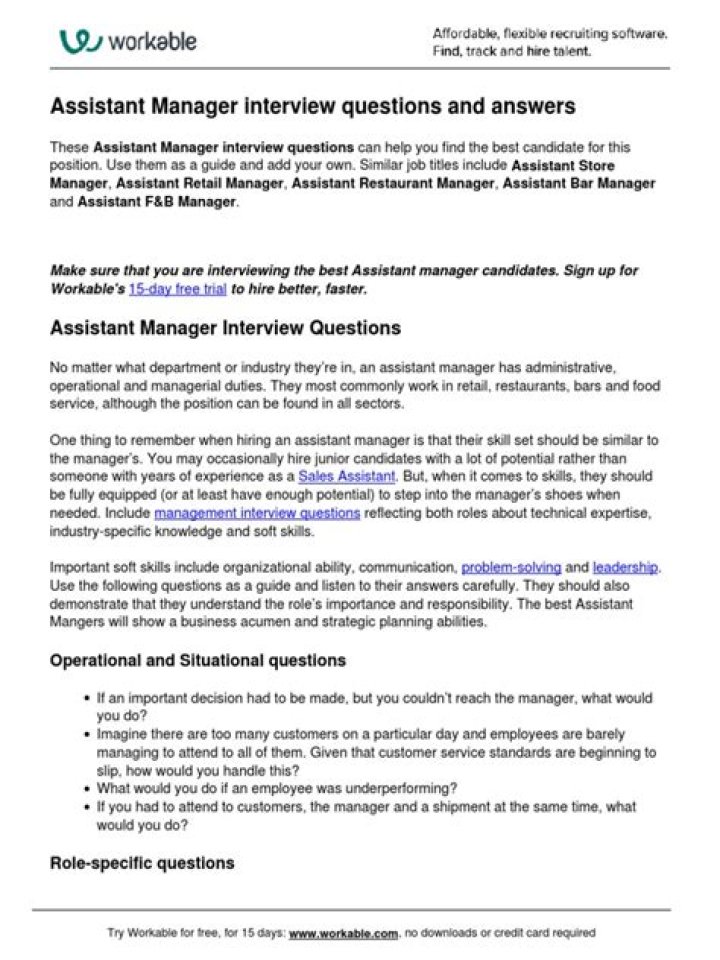 Assistant Nurse Manager Interview Questions & Answers PDF