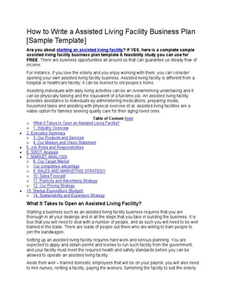 Assisted Living Facility Business Plan PDF: Step-by-Step Guide