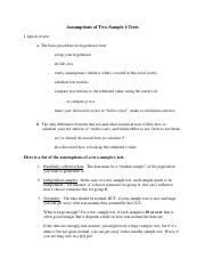Understanding the Assumptions of T Test: Essential PDF Guide