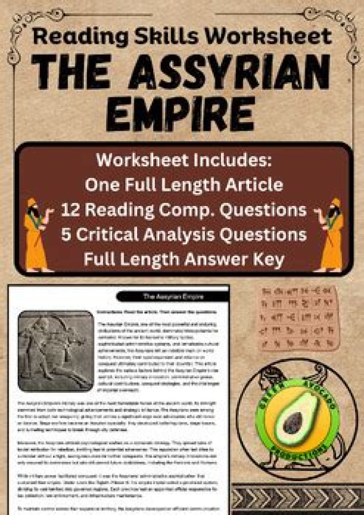 Assyrian Empire Worksheet PDF: History Lesson & Study Guide