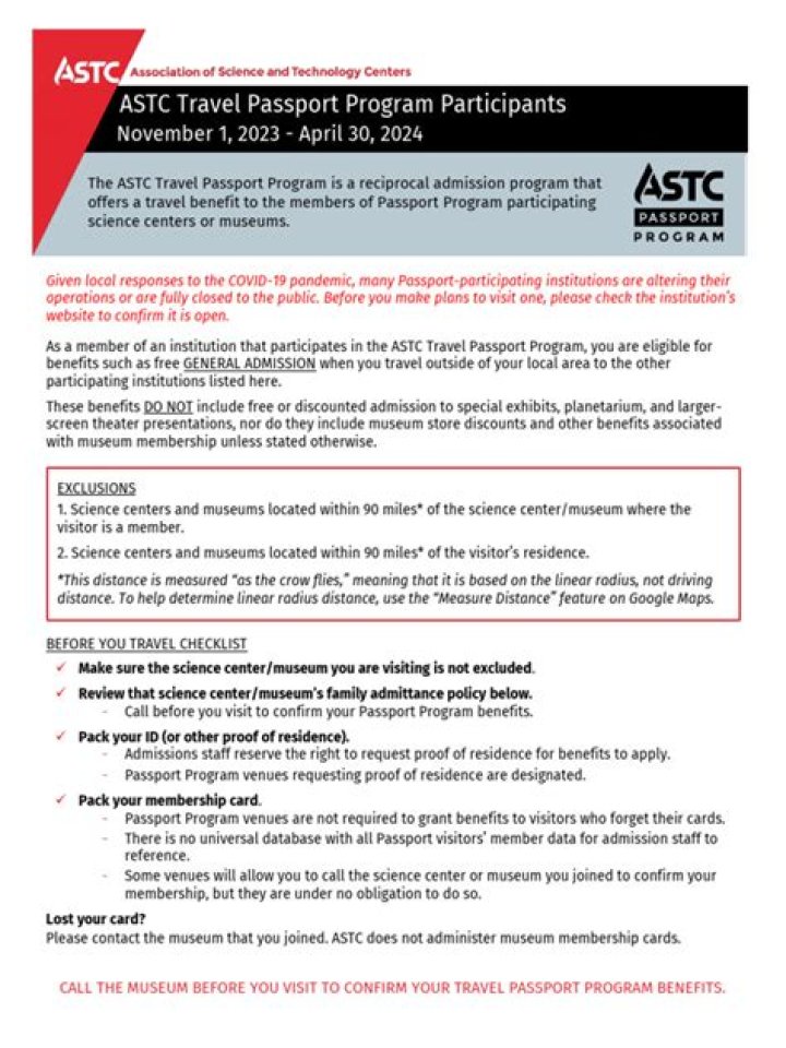 Astc Travel Passport Program List PDF: Official Guide & Eligibility