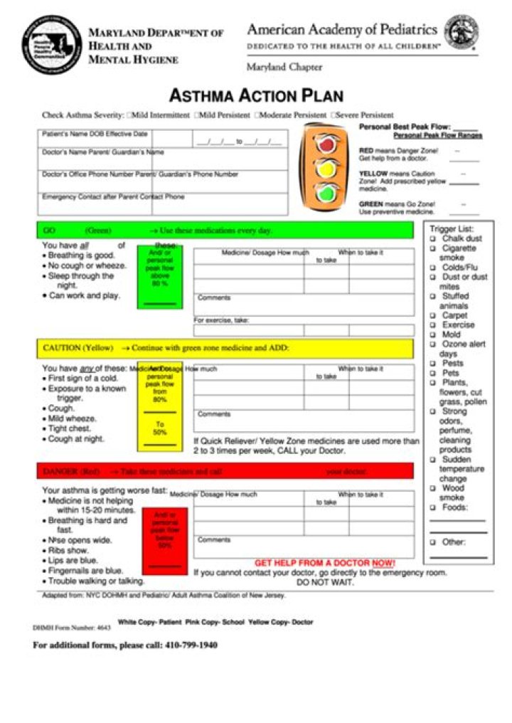 Asthma Action Plan Pediatric PDF – Download Free Pediatric Asthma Management Guide