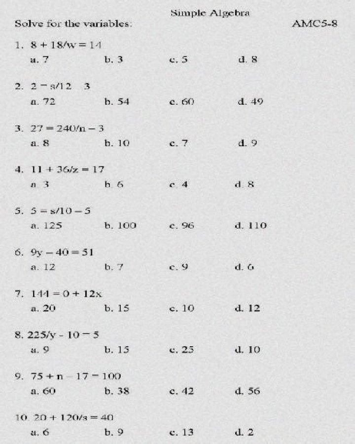 Asvab Math Practice Worksheets PDF – Download Free Study Materials