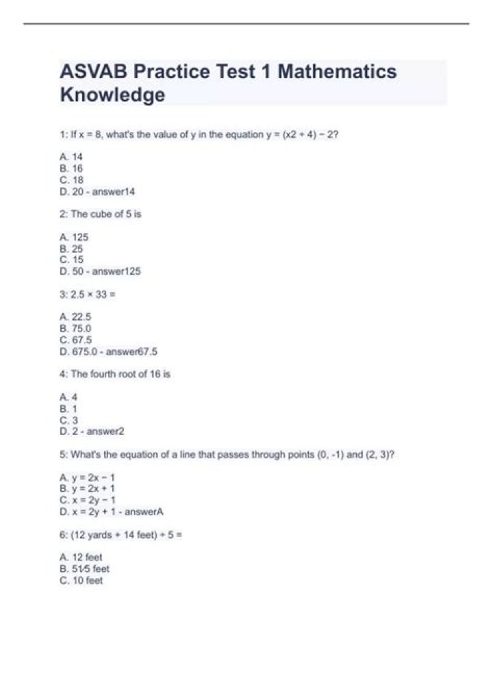 Free ASVAB Practice Test PDF – Download Now