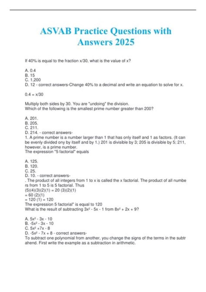 ASVAB Practice Test PDF Download: Free High-Quality Practice Exercises