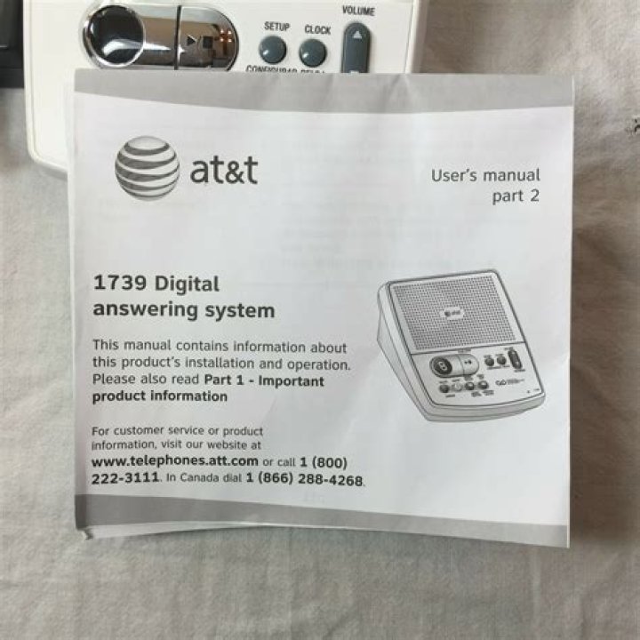 AT&T 1739 Answering Machine Manual PDF – Download Now