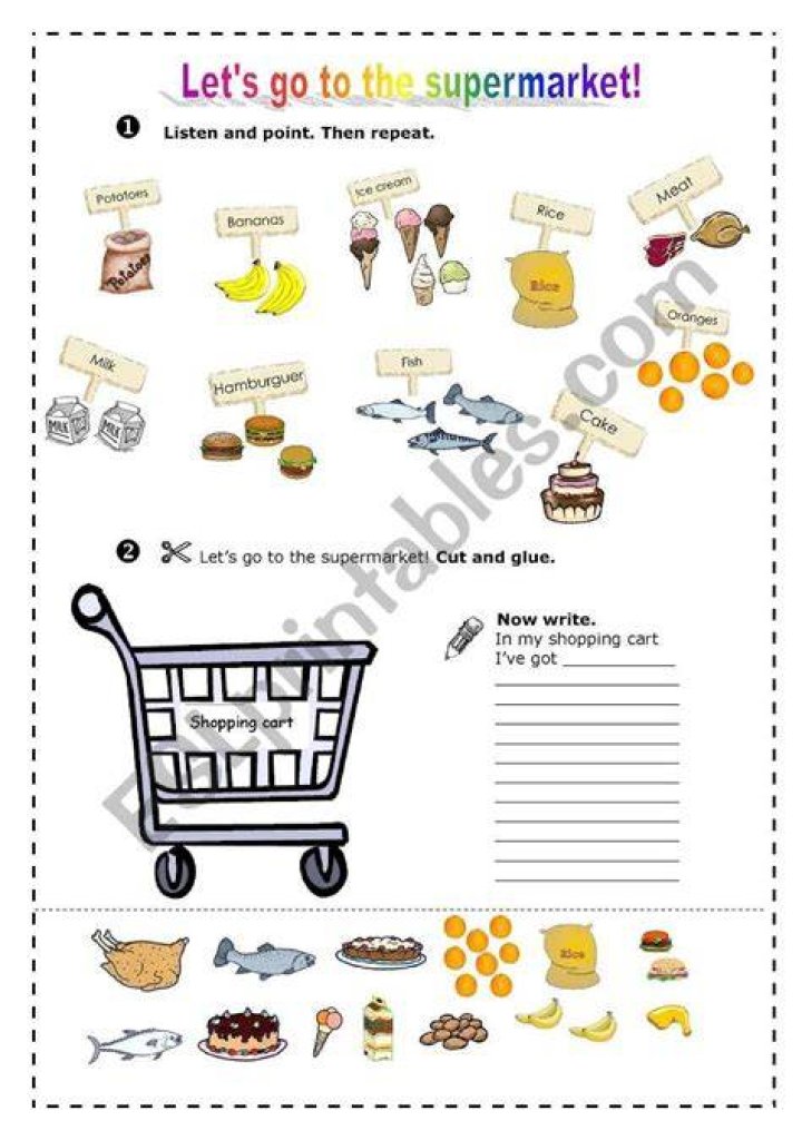 At the Supermarket Worksheet PDF – Save Time & Money