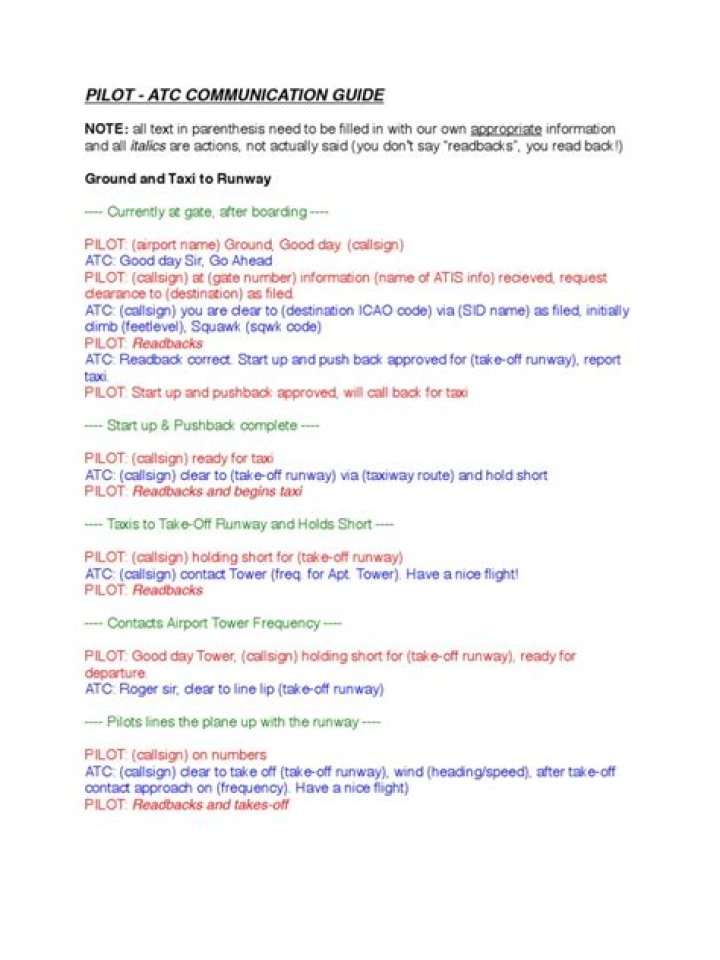 ATC Communications Cheat Sheet PDF – Essential Tips & Templates